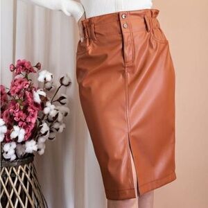 Eesome Tan Pencil Skirt